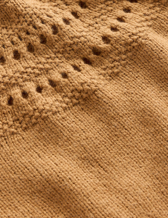 Fluffy Chunky Sweater Camel Melange