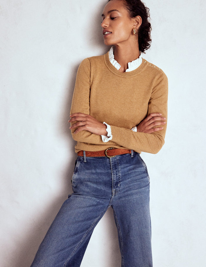 Briony Stitch Sweater Camel Melange