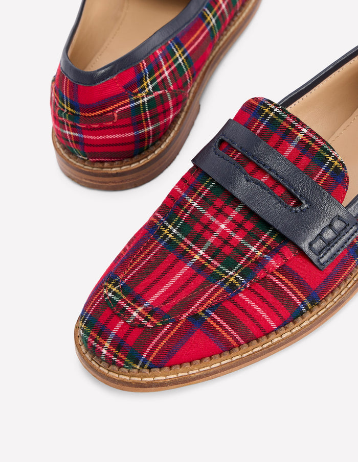 Nya Penny Loafers Tartan
