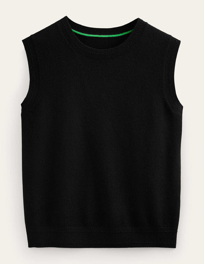 Eva Cashmere Vest Black