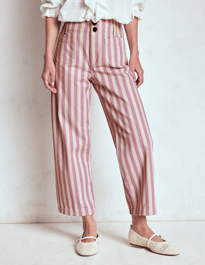 Primrose Patch Pocket Pants Lilac Tram Stripe