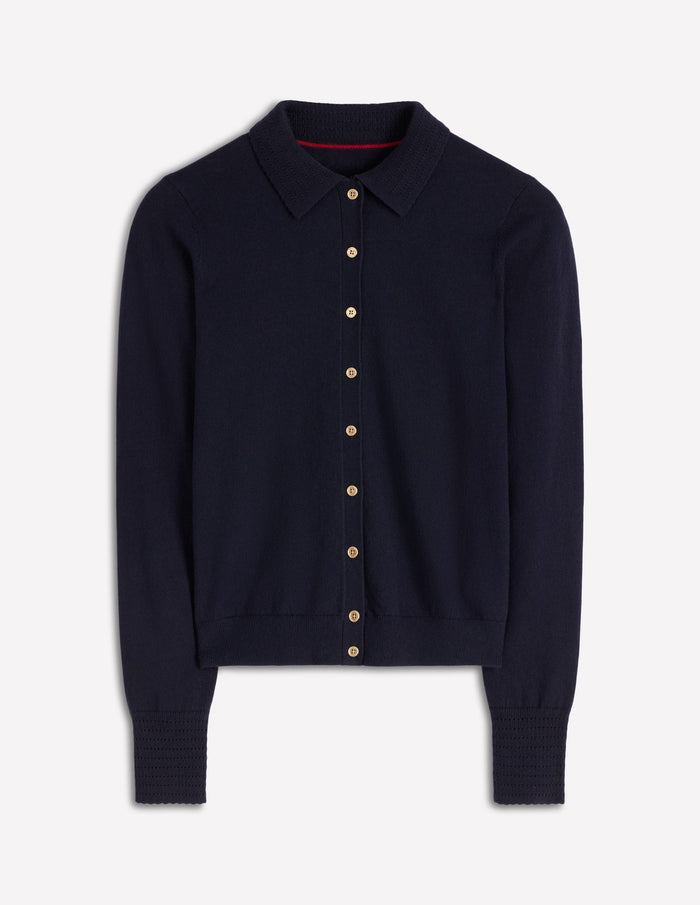 Briony Stitch Cardigan Navy