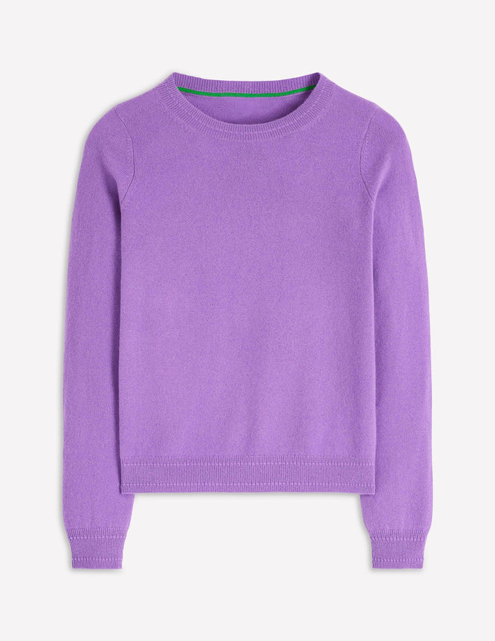 Eva Cashmere Crew Neck Sweater Purple Topaz