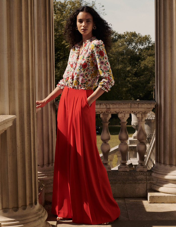 Regent Wide Leg Pants Poppy Red