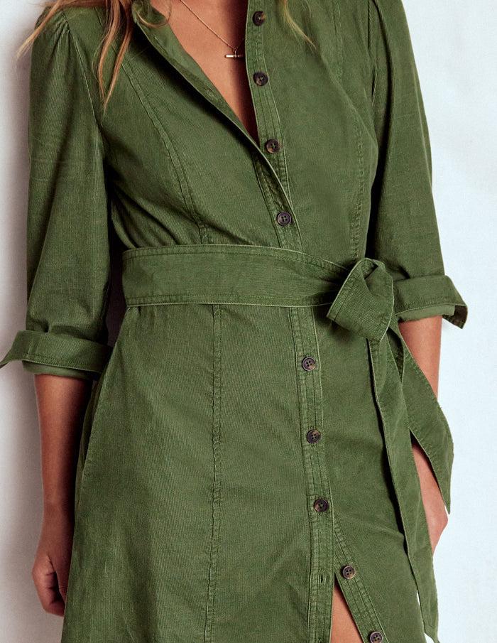 Bre Cord Short Dress Fern