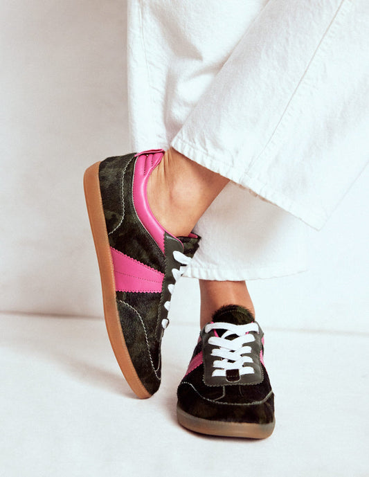 Erin Retro Tennis Trainers Camo/Pink Peony