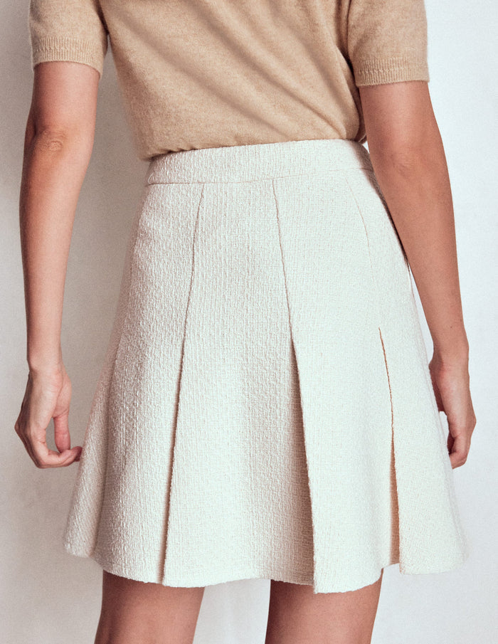 Flippy Textured Skirt White