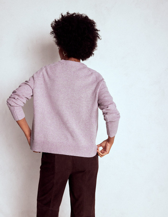 Marion Merino Sweater Lilac Frost Purple