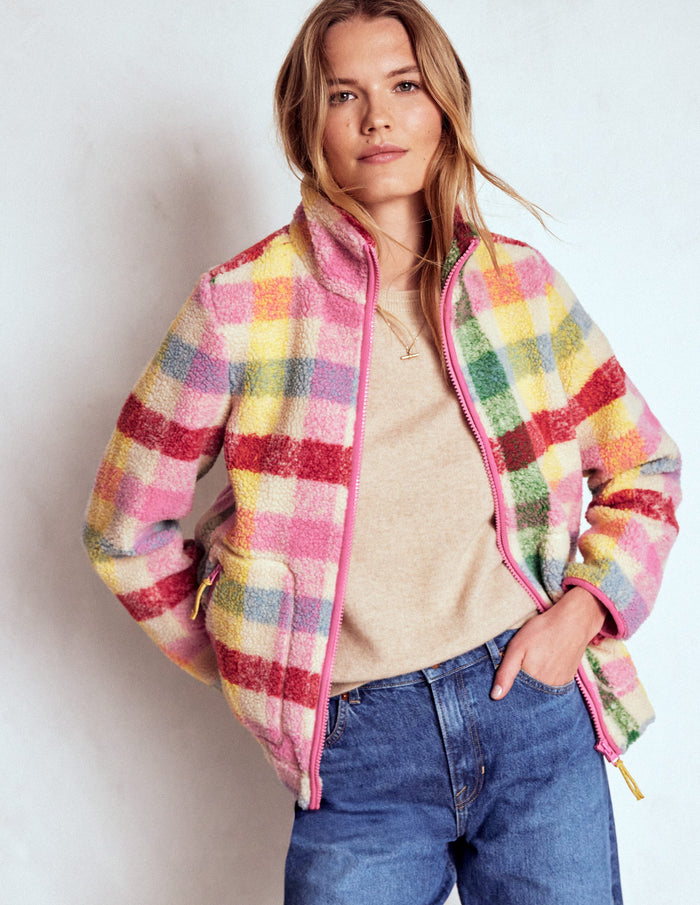 Westminster Borg Jacket Multi, Check