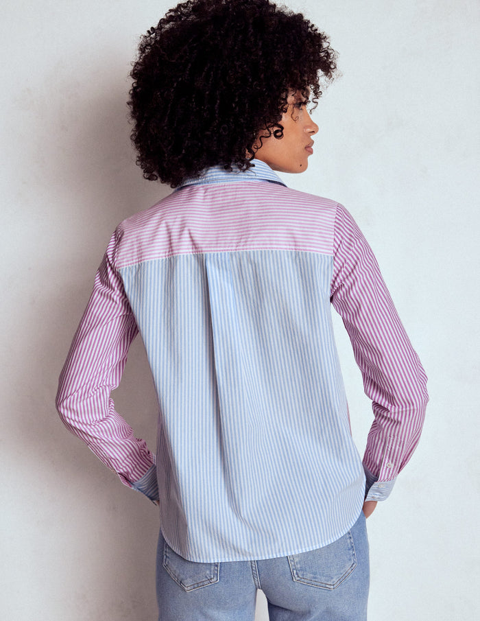 Sienna Cotton Shirt Hotched, Multi Stripe