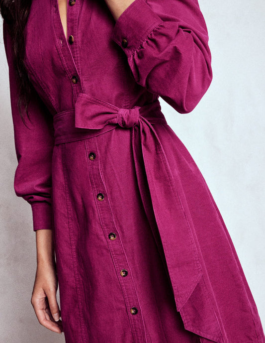 Bre Cord Short Dress Rich Magenta