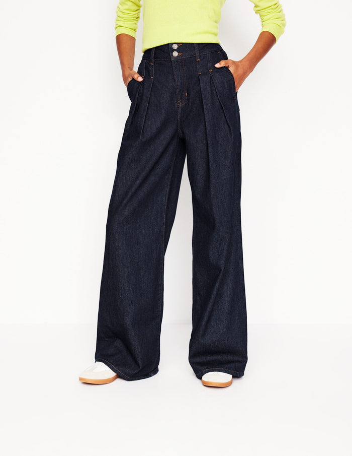 Mid Rise Fluid Denim Pants Indigo Rinse