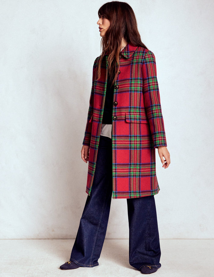 Edinburgh Swing Coat Red, Blue and Green Check
