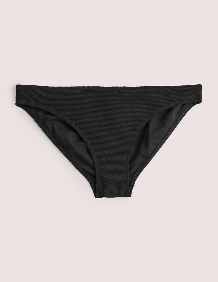 Classic Bikini Bottoms Textured Black