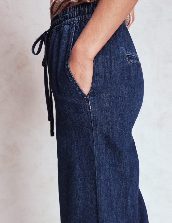 Drawcord Denim Pants MID WASH