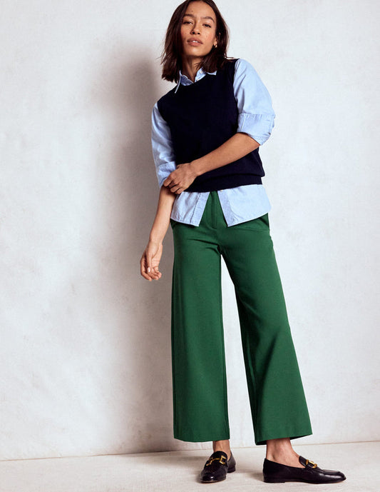 Belgravia Ponte Crop Pants Hunter Green