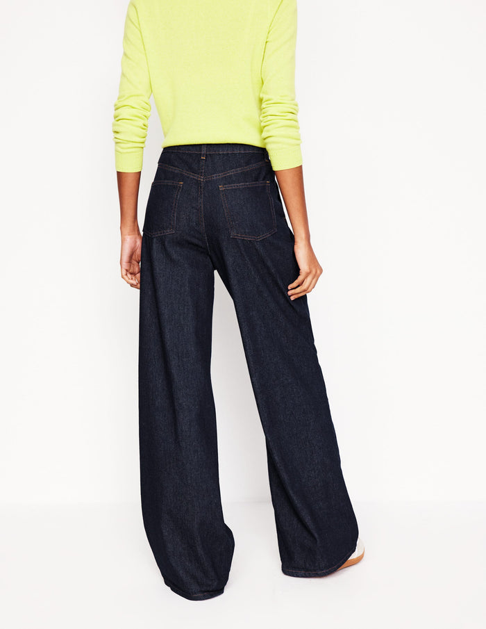 Mid Rise Fluid Denim Pants Indigo Rinse