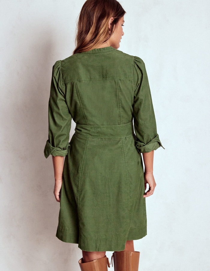 Bre Cord Short Dress Fern