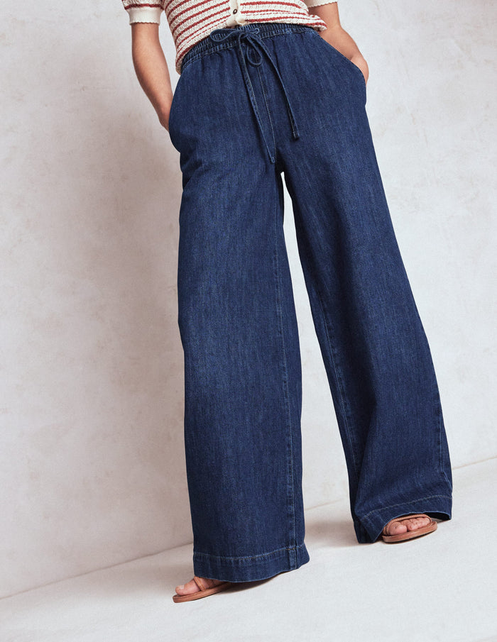 Drawcord Denim Pants MID WASH