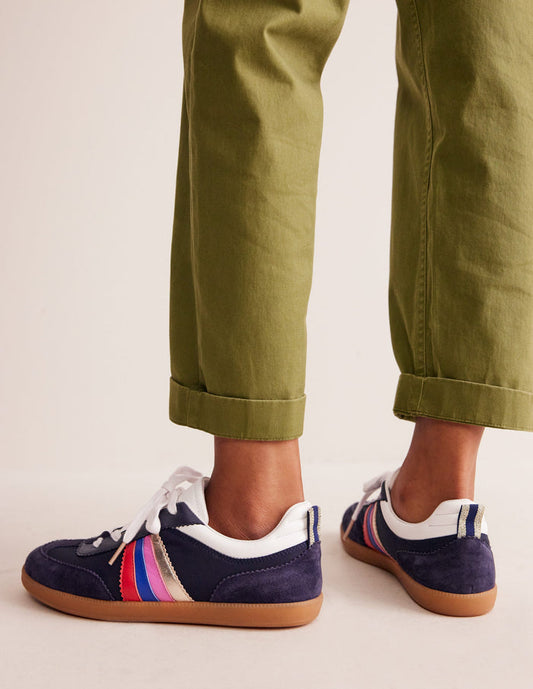 Erin Retro Tennis Trainers Navy/Rainbow