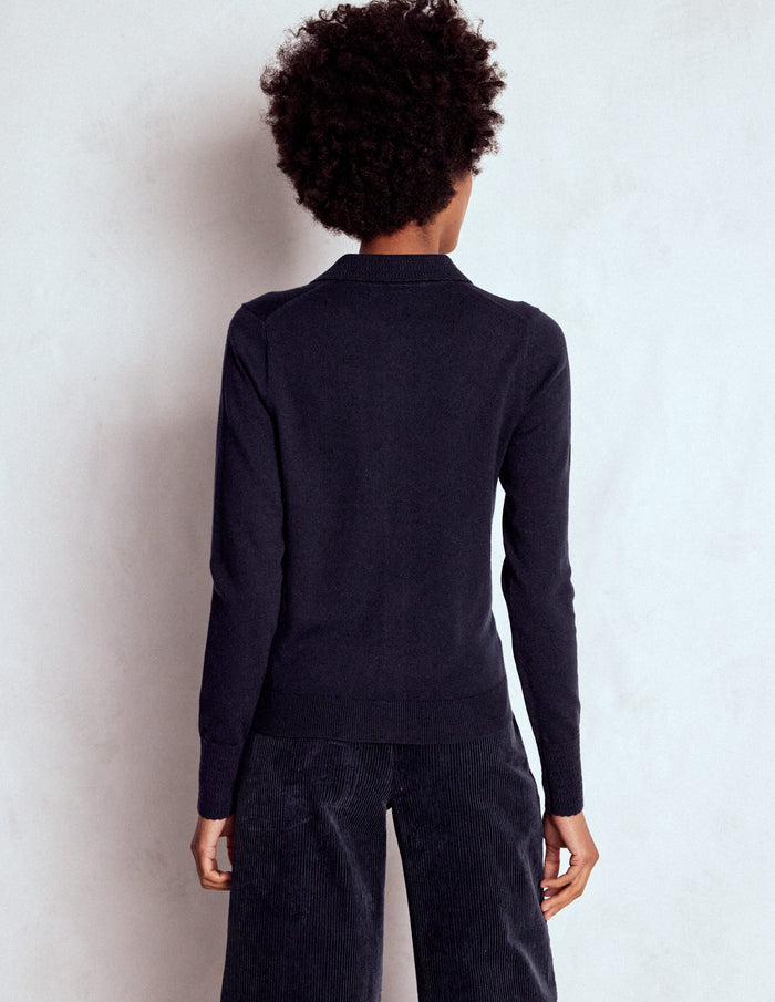 Briony Stitch Cardigan Navy