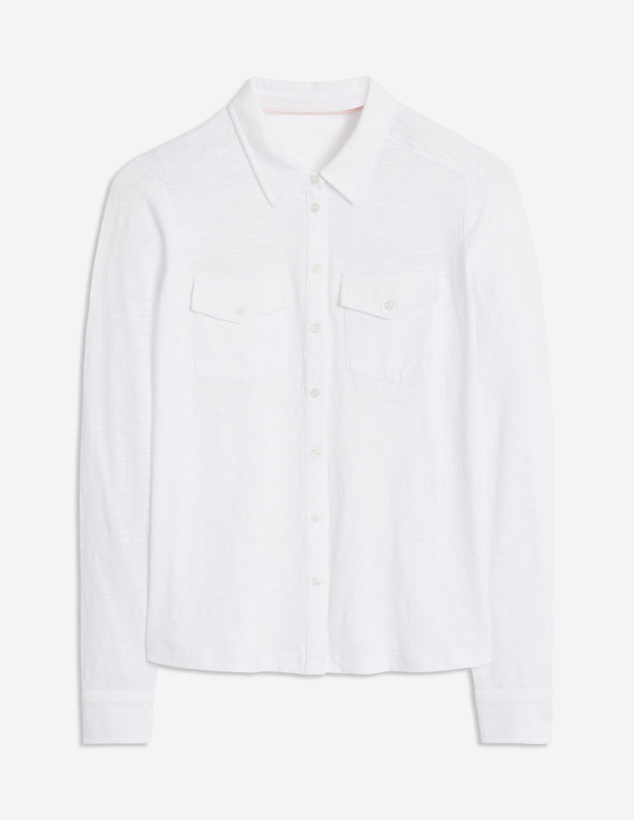 Amy Jersey Shirt White