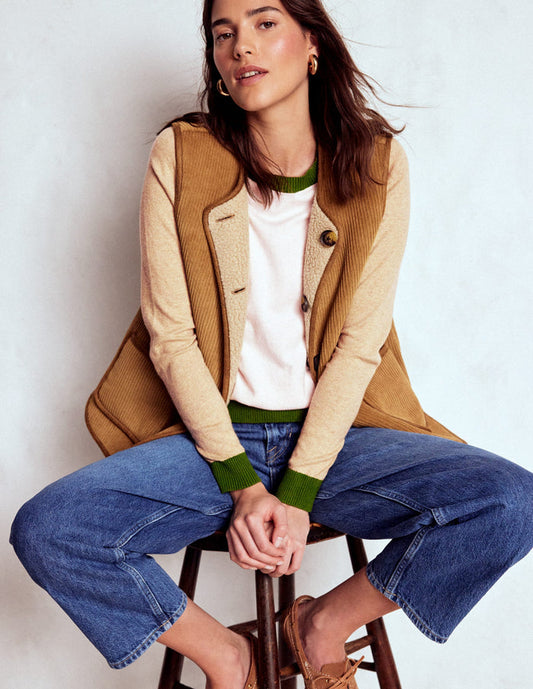 Meg Saddle Sleeve Sweater Pink, Green Colour Block