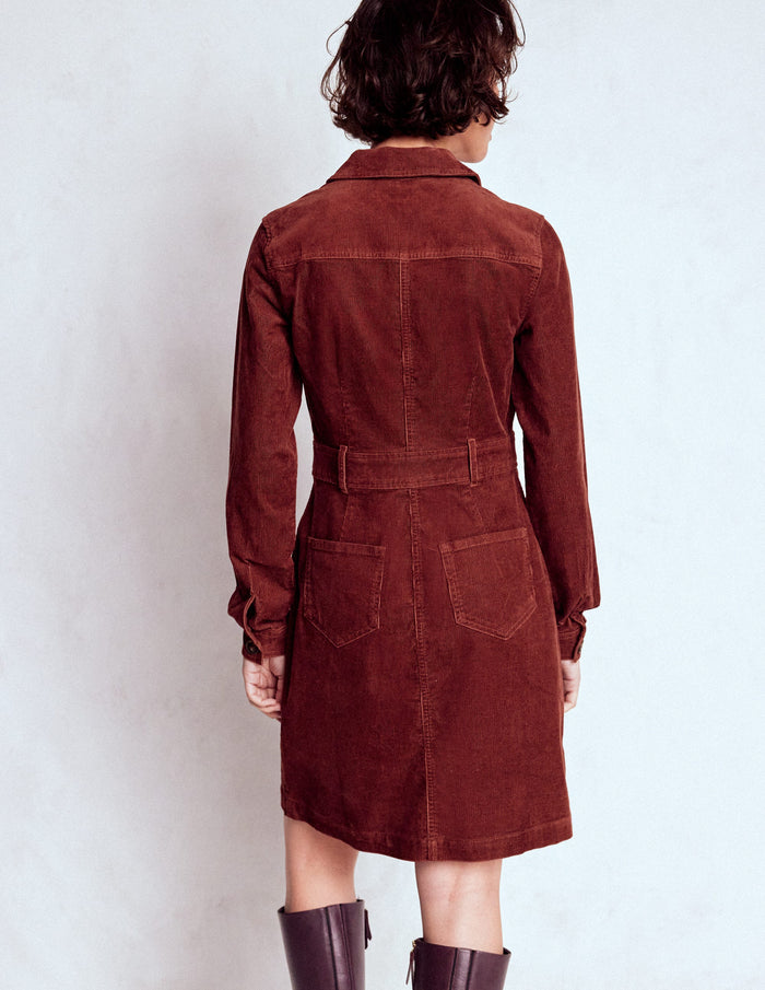 Amanda Cord Short Dress Chestnut