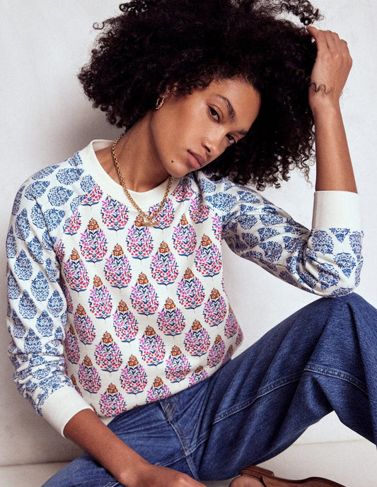 Rosa Printed Sweatshirt Multi, Wildflower Bouquet