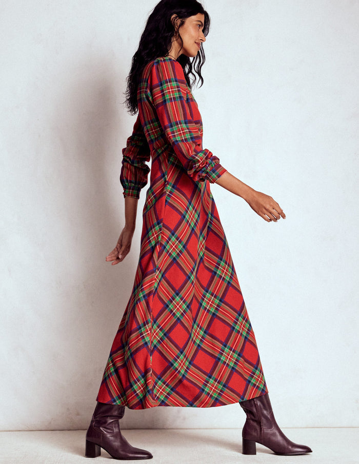 Cassie Check Tea Dress Red, Blue and Green Check