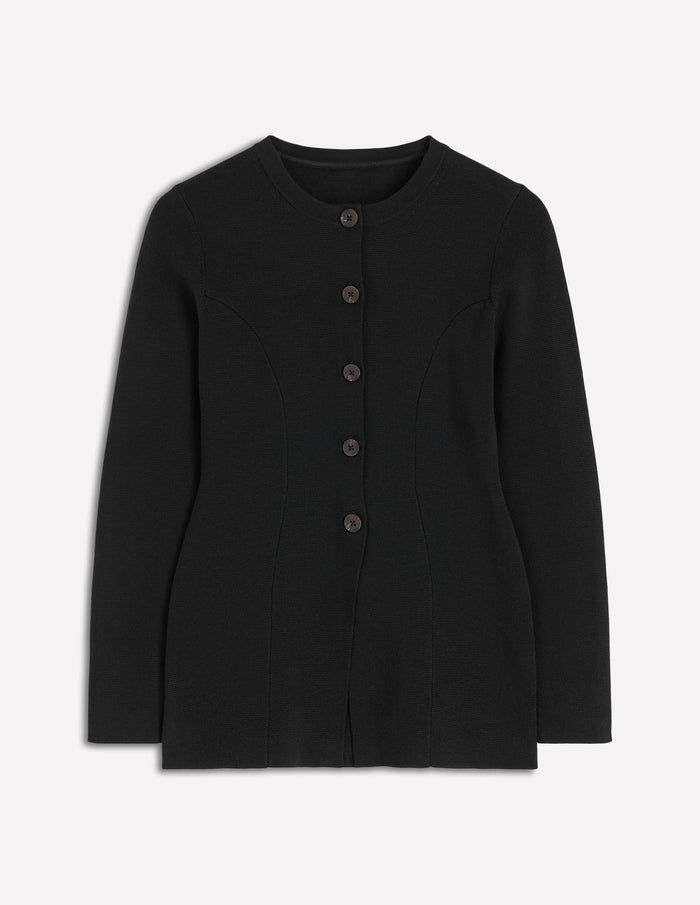Joanna Fitted Knitted Jacket Black