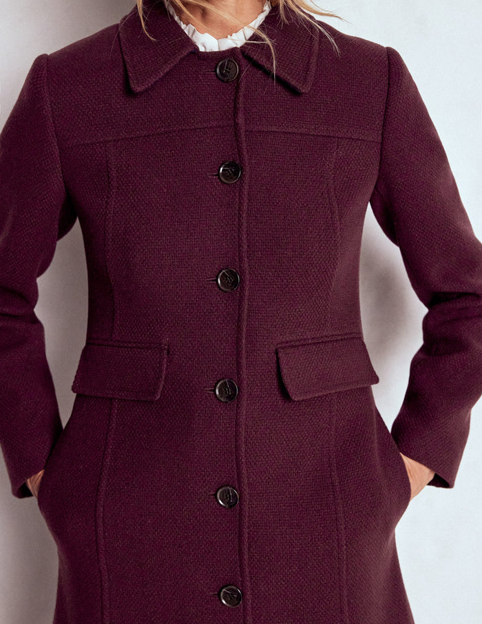 St Albans Coat Dark Cherry