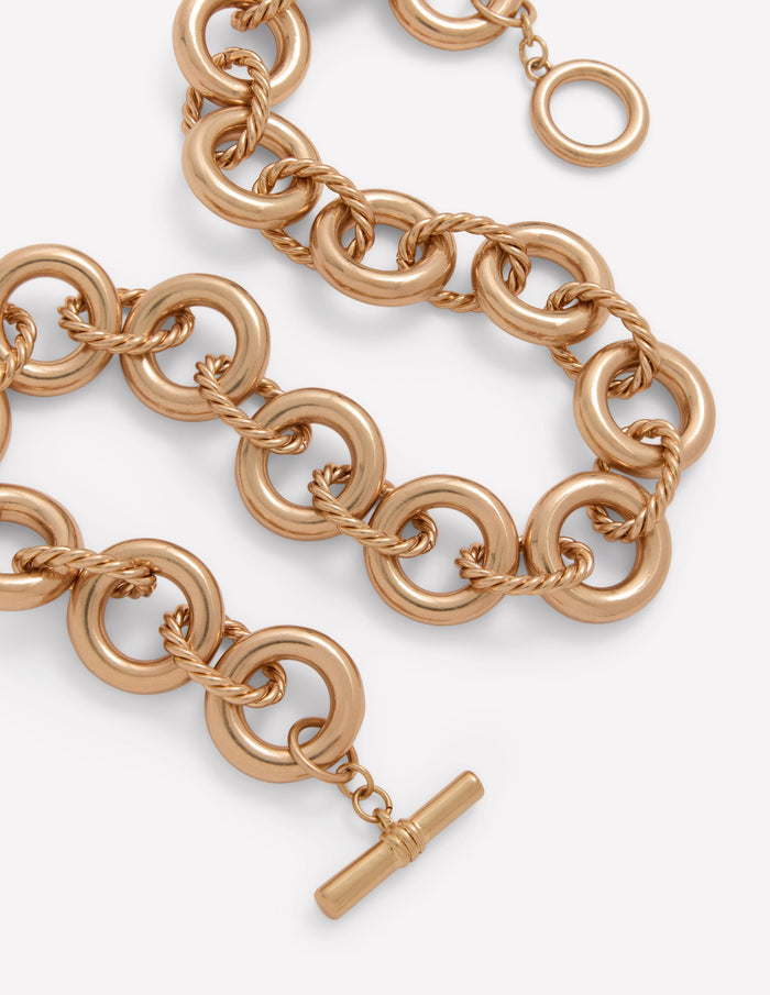 Twist Link Necklace Gold Colour