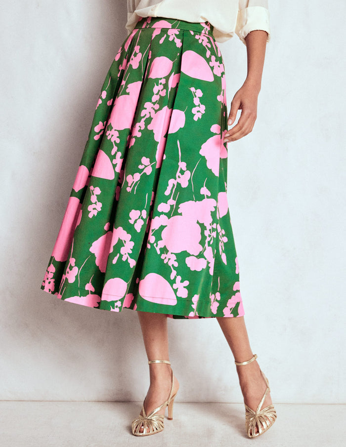 Verity Cotton Midi Skirt Amazon, Dainty Sprigs